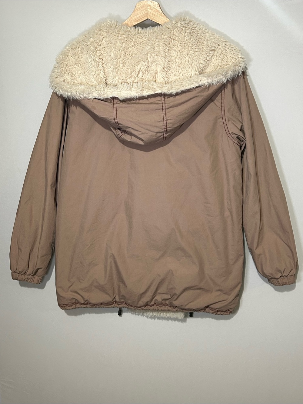 NWT Free People Penny Lane Style Faux Fur Oversized Sherpa Hooded Jacket XS - Picture 7 of 16